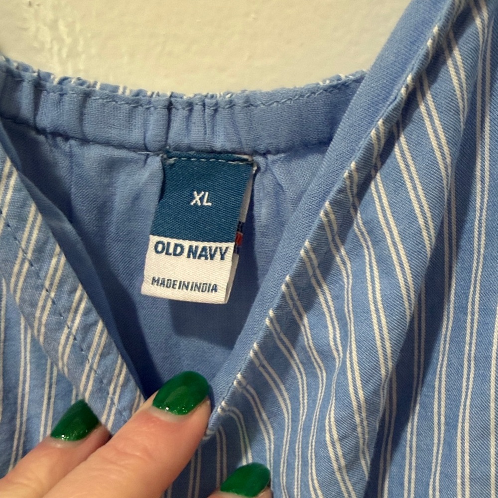 Old Navy Light Blue Striped Dress - Picture 3 of 8